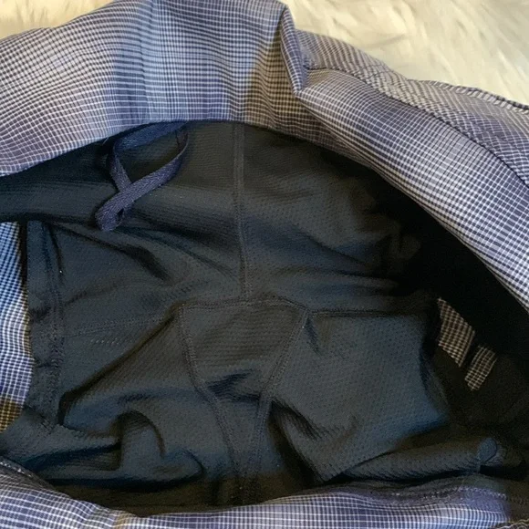 Athleta Tulum stretch nylon skirt skort navy gray plaid 8 - Picture 12 of 14